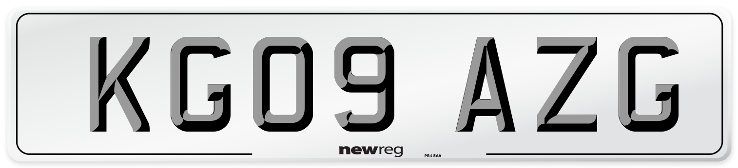 KG09 AZG Number Plate from New Reg
